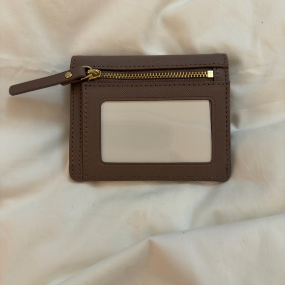 Kate Spade Chocolate Card Holder with Gold Ring - Picture 4 of 9